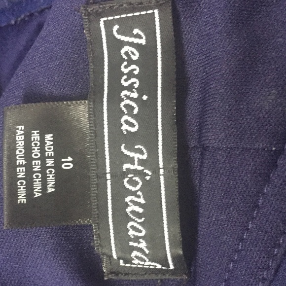 Jessica Howard Navy One Shoulder Gown - Picture 6 of 6